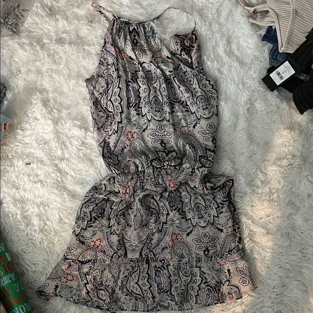 Parker Paisley Mini Dress - Black and Pink